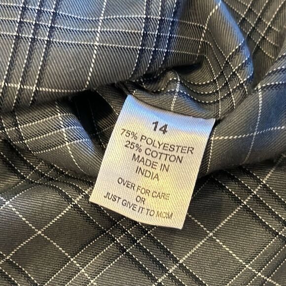 Leo & Zachary Boys Grey & Black Checkered Button Down Shirt - Picture 6 of 8